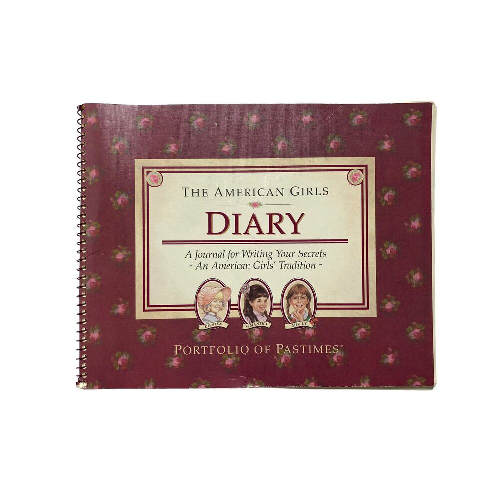 AMERICAN GIRL First Edition Diary Portfolio of Pastimes 1990 Vintage Journal
